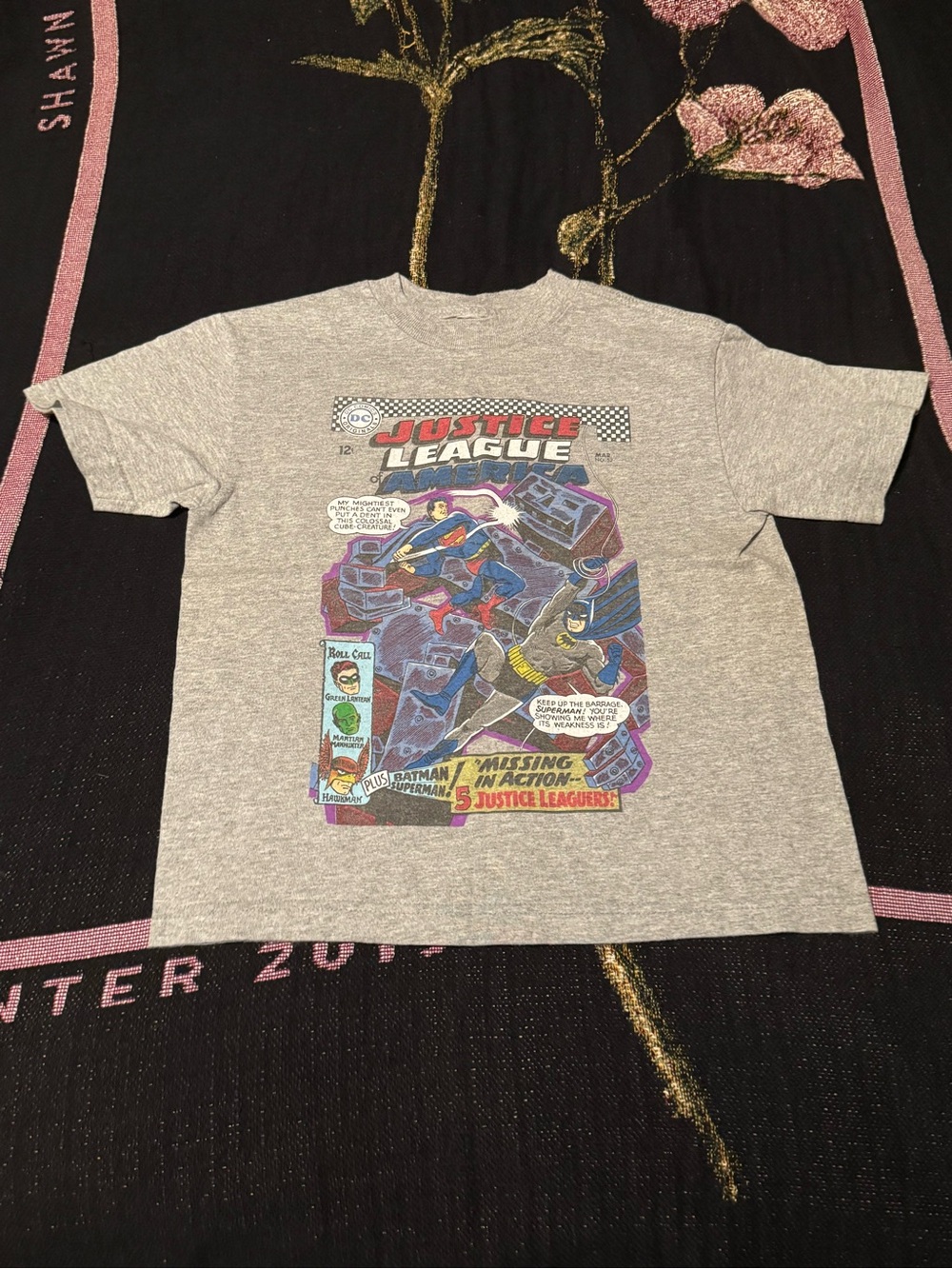 Justice League Graphic Tee for Kids - Gray Size Small Boys